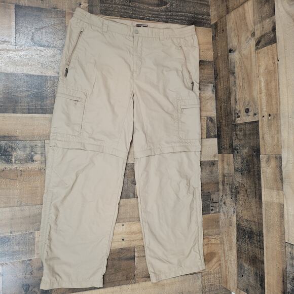 REI Sahara Convertible Hiking‎ Pants Nylon UPF 50 Tan Brown Womens 16P 778943 - Picture 1 of 11